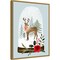 Snow Globe Village III Reindeer by Victoria Barnes 18-in. W x 24-in. H. Canvas Wall Art Print Framed in Gold